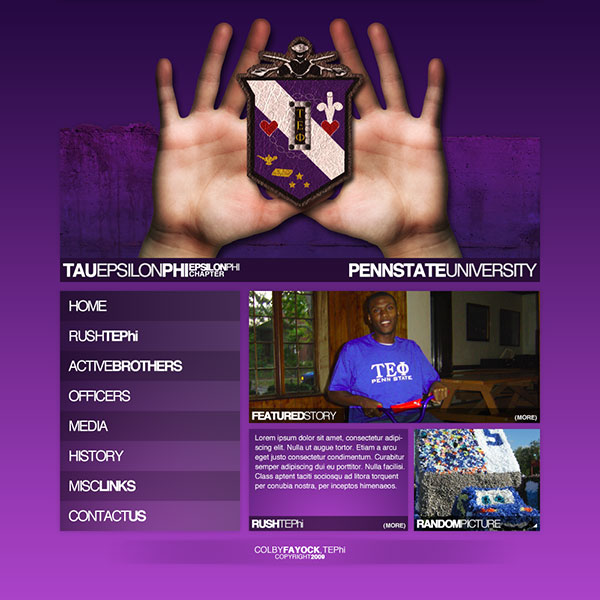 Tau Epsilon Phi Website Design